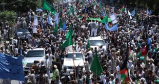 Supporters of Afghanistan's presidential candidate Abdullah Abdullah chant slogans during a protest against election fraud in Kabul, Afghanistan, Friday, June 27, 2014. Afghanistan's security situation has been complicated by a political crisis stemming from allegations of massive fraud in the recent election to replace President Hamid Karzai, the only leader the country has known since the Taliban regime was ousted nearly 13 years ago. Abdullah Abdullah, one of two candidates who competed a runoff vote on June 14 suspended his relations with the Independent Election Commission after he accused electoral officials of engineering extensive vote rigging, allegations they have denied. (AP Photo/Massoud Hossaini)